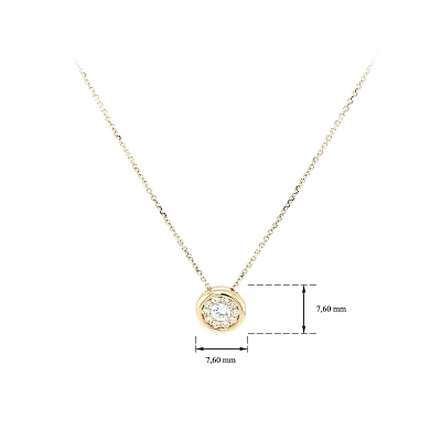 Goldhalskette mit Zirkonen