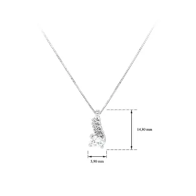 Halskette mit Zirkonen aus Weißgold
