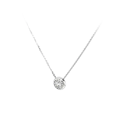 Halskette mit Zirkonen aus Weißgold