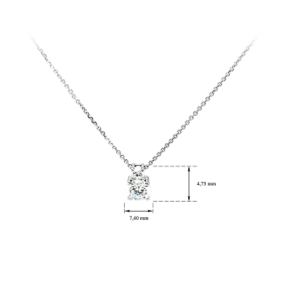 Halskette mit Zirkonen aus Weißgold