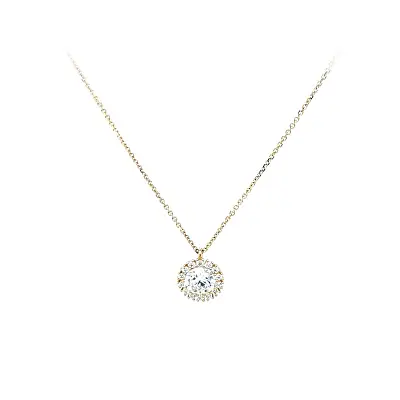 Goldhalskette mit Zirkonen