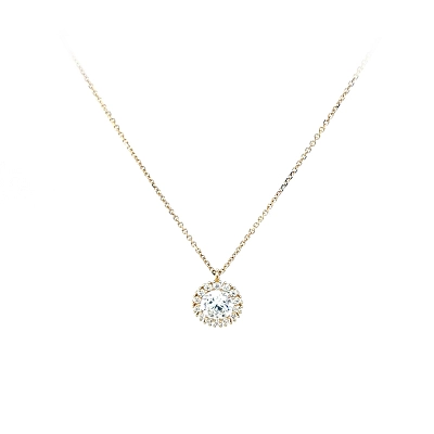 Goldhalskette mit Zirkonen