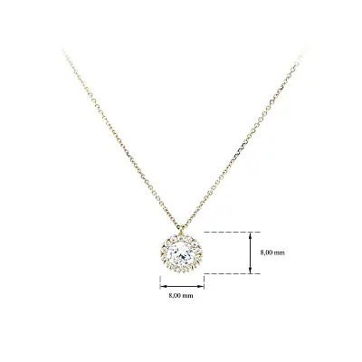 Goldhalskette mit Zirkonen