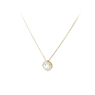 Goldhalskette mit Zirkonen