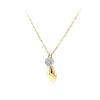 Halskette mit Zirkonias in Gold