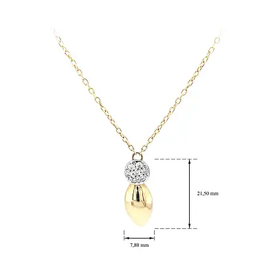 Halskette mit Zirkonias in Gold