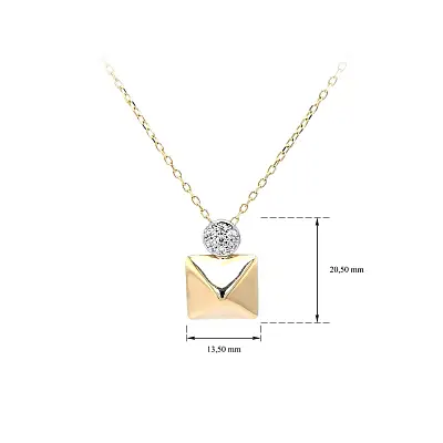 Halskette mit Zirkonias in Gold