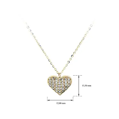 Halskette Herzen der Kombination Gold