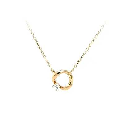 Gold-Halskette mit Zirkon