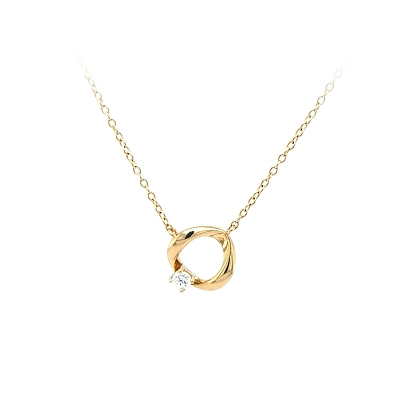 Gold-Halskette mit Zirkon