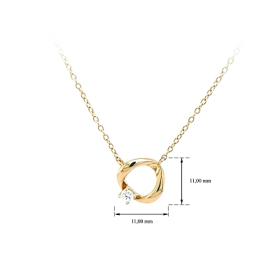 Gold-Halskette mit Zirkon