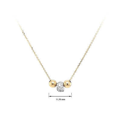 Halskette mit Zirkonias in Gold