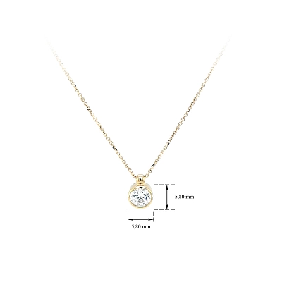 Gold-Halskette mit Zirkon