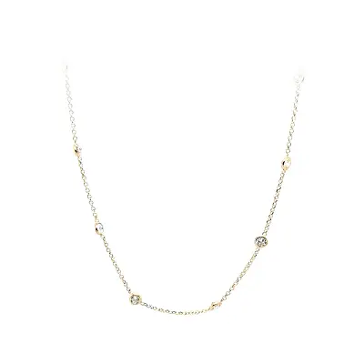 Goldhalskette mit Zirkonen