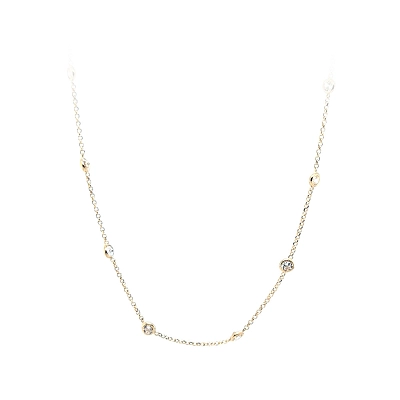 Goldhalskette mit Zirkonen