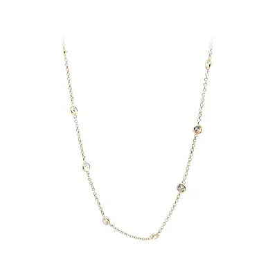 Goldhalskette mit Zirkonen