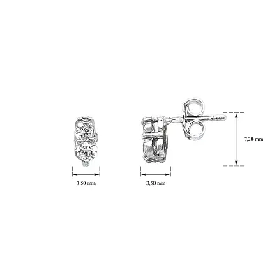 Ohrringe mit Zirkonen aus Weißgold