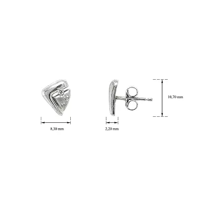 Ohrringe mit Zirkonen aus Weißgold