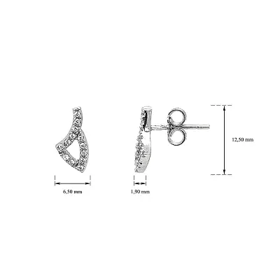 Moderne Weißgold-Ohrringe mit eleganten Details