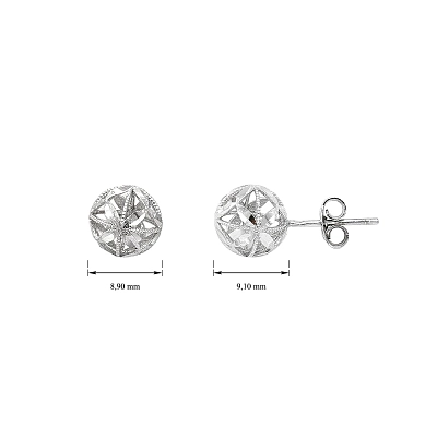 Weißgold-Ohrringe mit elegantem geometrischem Design