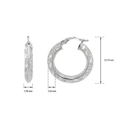Elegante Ohrringe aus Weißgold - Feine Textur, ausgeprägter Effekt