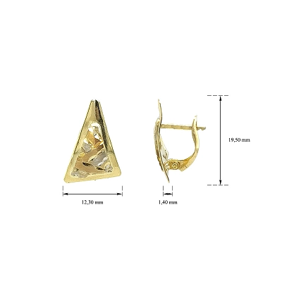 Gold Elegante Dreiecks-Ohrringe