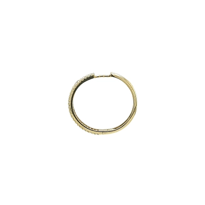 Goldene runde Ohrringe mit Zirkonen