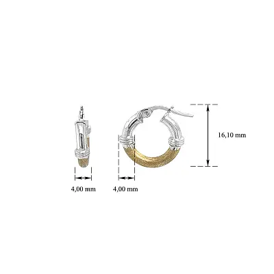 Runde Ohrringe aus Kombinationsgold
