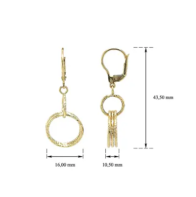 Goldfarbene Ohrringe mit Anhänger