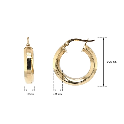 Elegante Creolen aus Gelbgold