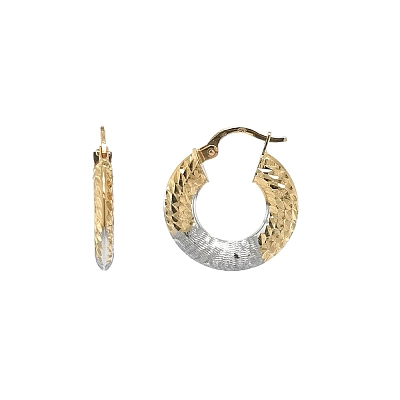 Elegante Creolen aus Bicolor-Gold