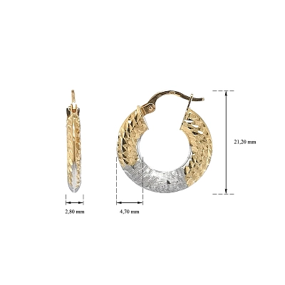Elegante Creolen aus Bicolor-Gold