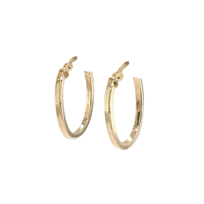 Ovale Ohrringe aus Gelbgold für alltägliche Eleganz