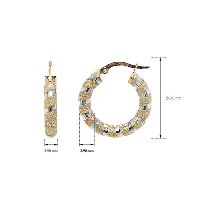 Elegante runde Ohrringe mit modernem Kontrastdesign