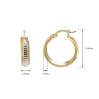 Elegante Creolen aus Bicolor-Gold
