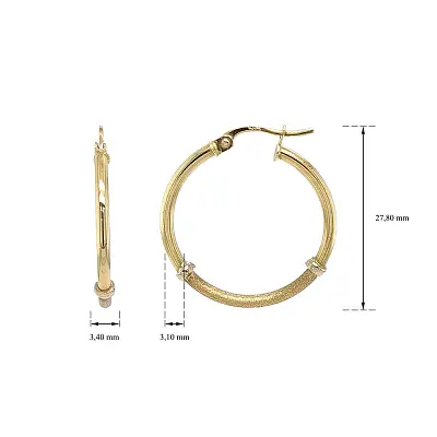 Unverwechselbare runde Ohrringe mit einer Kombination aus Glanz und Matte