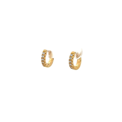 Goldene runde Ohrringe mit Zirkonen