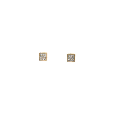 Gold-Ohrringe mit Zirkonen