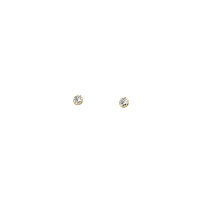 Gold-Ohrringe mit Zirkonen