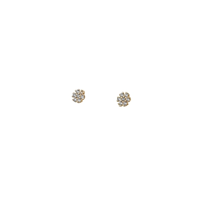 Gold-Ohrringe mit Zirkonen