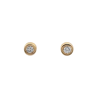 Gold-Ohrringe mit Zirkonen