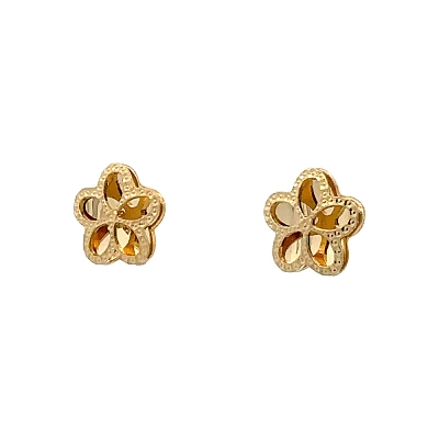 Gold-Pecek-Ohrringe Blume