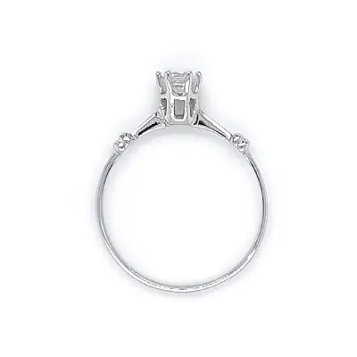 Verlobungsring mit Zirkon aus Weißgold