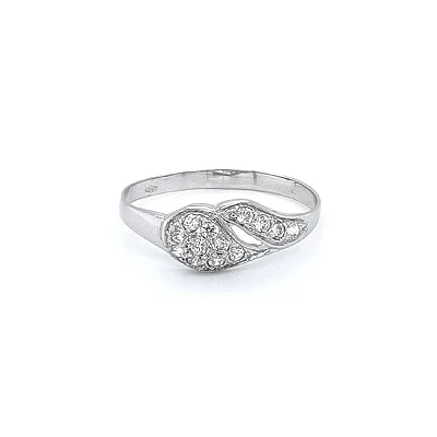 Ring mit Zirkonen aus Weißgold