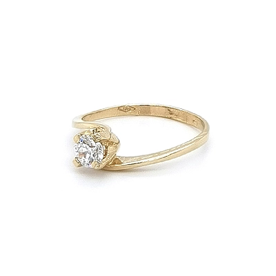 Gold Verlobungsring mit Zirkon