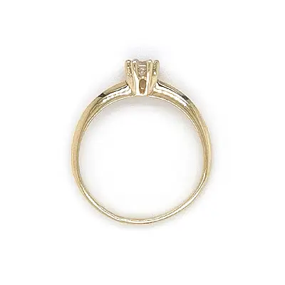 Gold Verlobungsring mit Zirkon