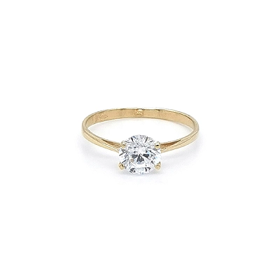 Gold Verlobungsring mit Zirkon