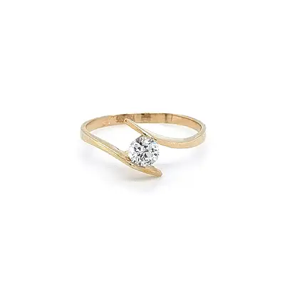 Gold Verlobungsring mit Zirkon
