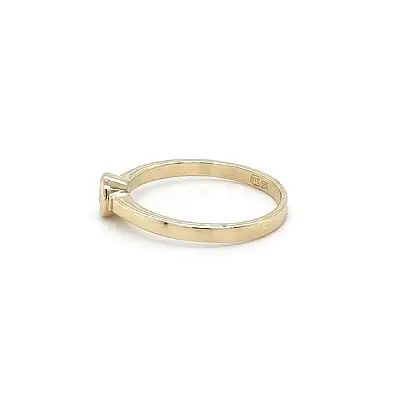 Gold Verlobungsring mit Zirkon