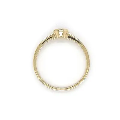 Gold Verlobungsring mit Zirkon